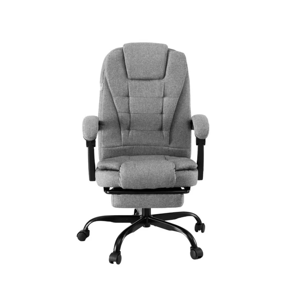 Artiss Office Chair Executive Fabric Seat Racing Computer Desk Chairs Footrest - Mekamart Australia
