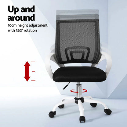 Artiss 2x Office Chair Mesh Computer Gaming Desk Chairs Work Study Mid Back - Mekamart Australia
