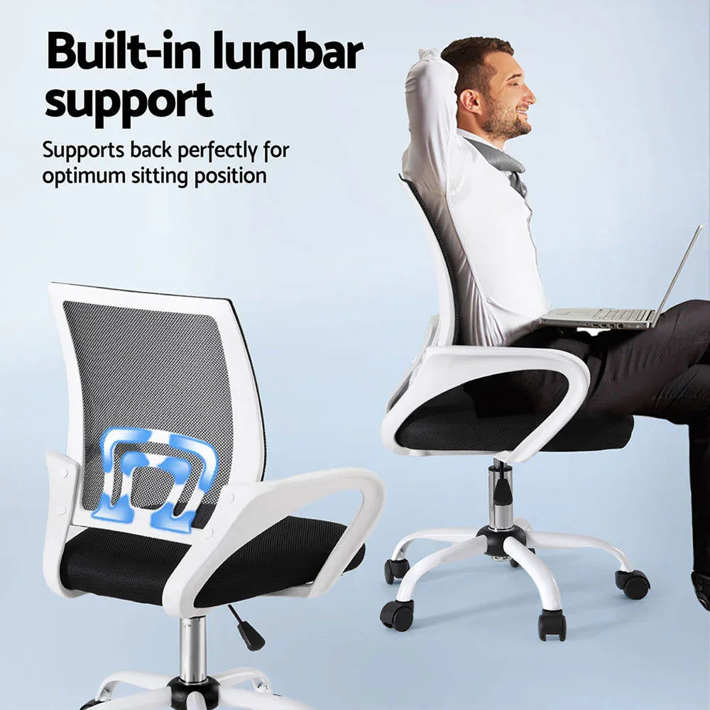 Artiss 2x Office Chair Mesh Computer Gaming Desk Chairs Work Study Mid Back - Mekamart Australia
