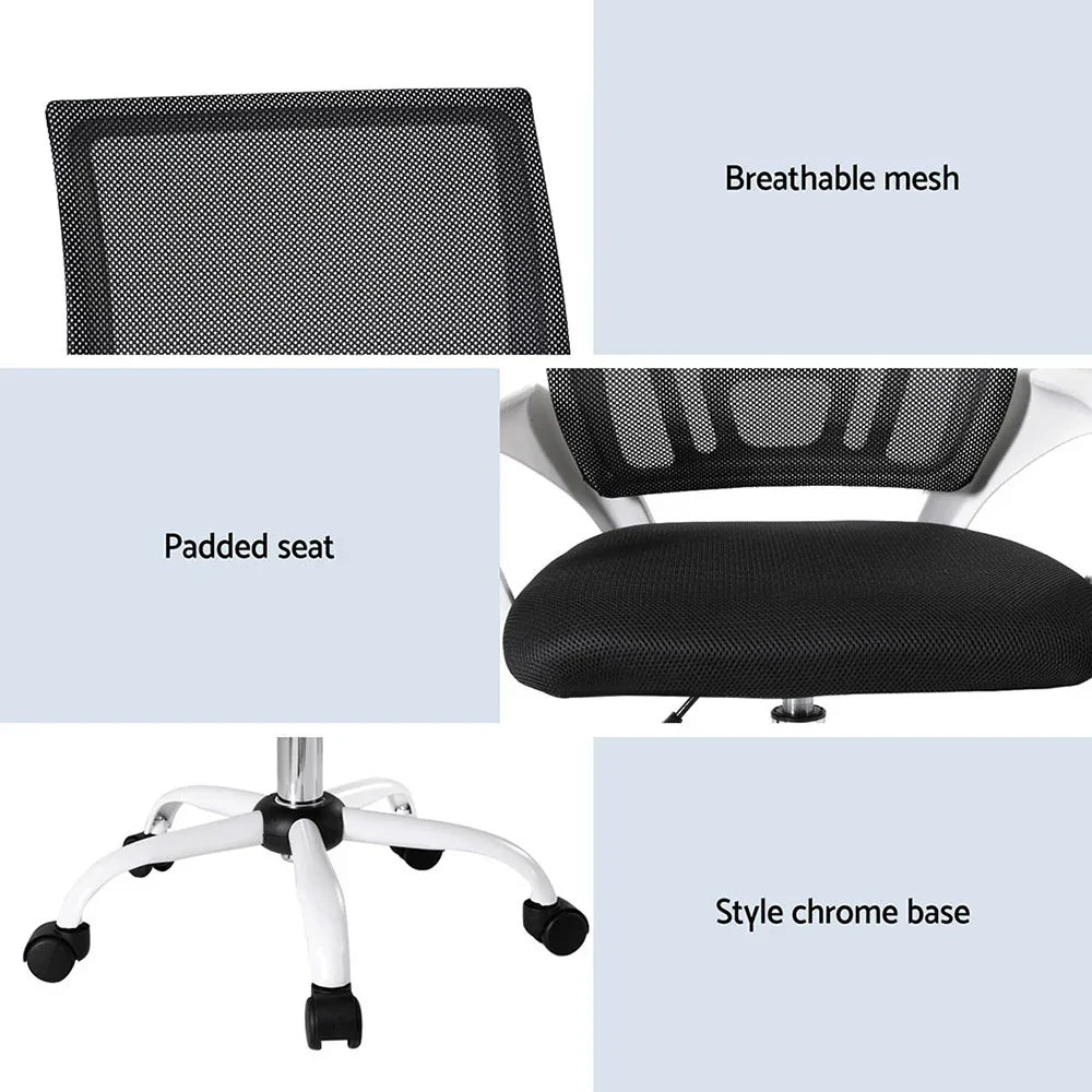 Artiss 2x Office Chair Mesh Computer Gaming Desk Chairs Work Study Mid Back - Mekamart Australia