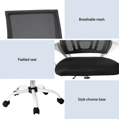 Artiss 2x Office Chair Mesh Computer Gaming Desk Chairs Work Study Mid Back - Mekamart Australia