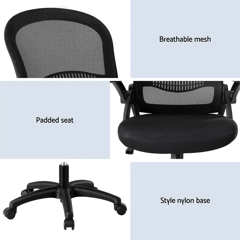 Artiss 2x Mesh Office Chair Computer Gaming Desk Chairs Work Study Mid Back - Mekamart Australia