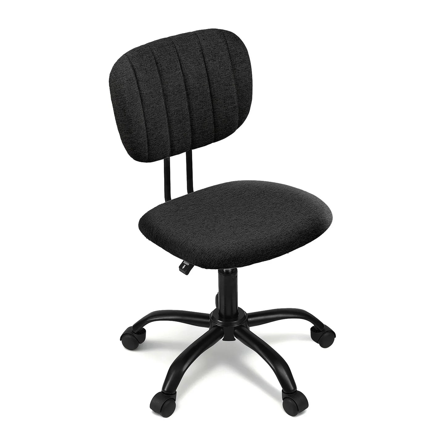 Artiss Armless Office Chair with Wheels, Ergonomic 360° Swivel Home Office Desk Chair, Height Adjustable Computer Task Chair with Fabric Back and Seat for Small Space, Black - Mekamart Australia