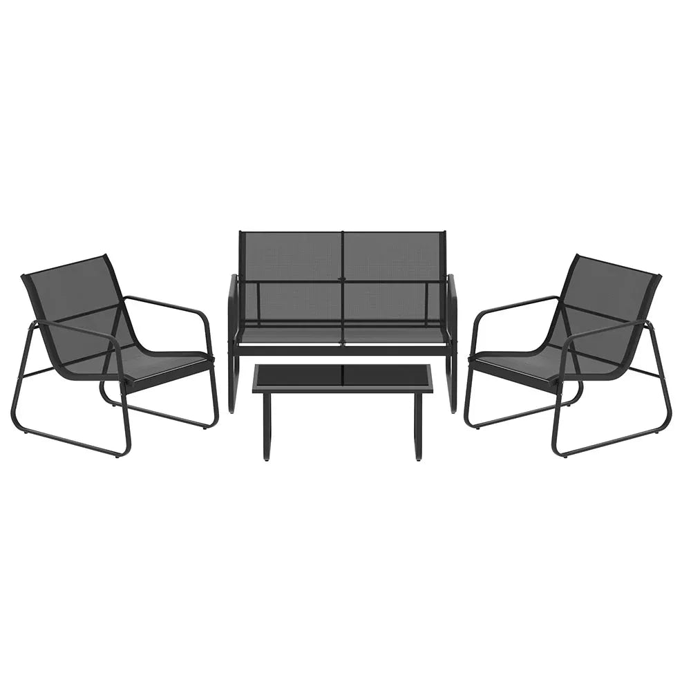 Gardeon Outdoor Sofa Set Lounge Setting Textilene Table and Chairs Garden Patio Furniture - Mekamart Australia