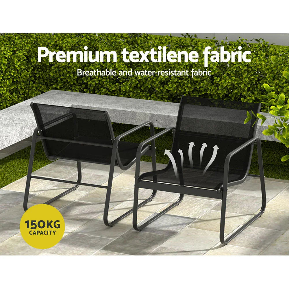 Gardeon Outdoor Sofa Set Lounge Setting Textilene Table and Chairs Garden Patio Furniture - Mekamart Australia