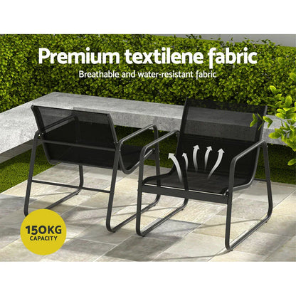 Gardeon Outdoor Sofa Set Lounge Setting Textilene Table and Chairs Garden Patio Furniture - Mekamart Australia
