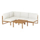 Gardeon 4-Seater Outdoor Sofa Set Wooden Lounge Setting 5PCS - Mekamart Australia