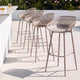 Gardeon 4-Piece Outdoor Bar Stools Plastic Metal Dining Chair Furniture Coffee
