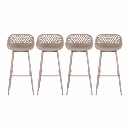 Gardeon 4-Piece Outdoor Bar Stools Plastic Metal Dining Chair Furniture Coffee