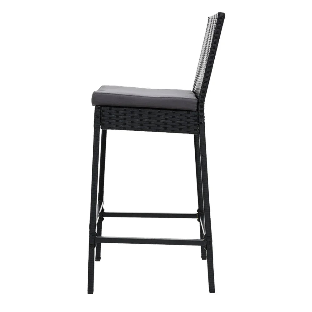 Gardeon 4-Piece Outdoor Bar Stools Dining Chair Bar Stools Rattan Furniture - Mekamart Australia