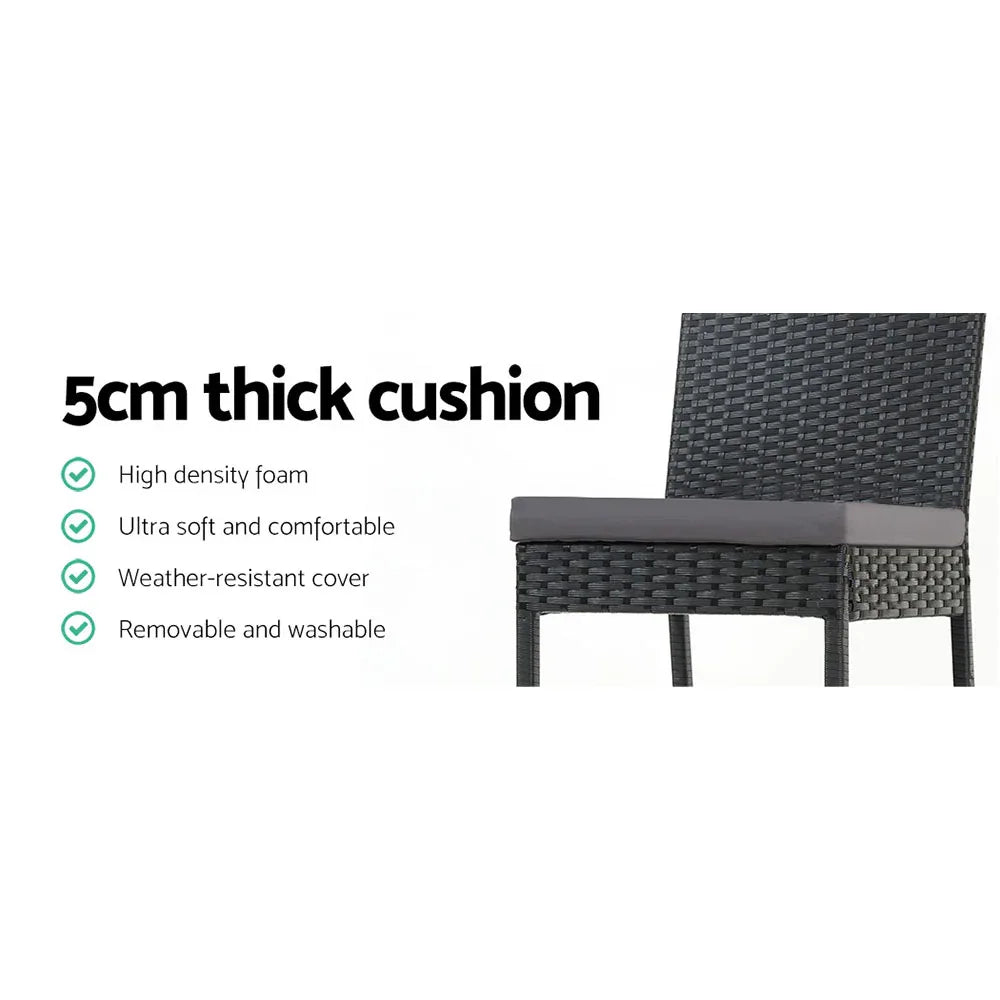 Gardeon 4-Piece Outdoor Bar Stools Dining Chair Bar Stools Rattan Furniture - Mekamart Australia