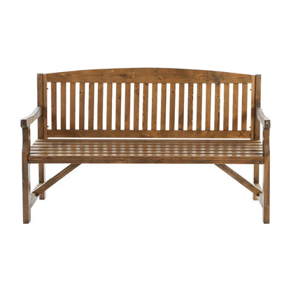 Gardeon 5FT Outdoor Garden Bench Wooden 3 Seat Chair Patio Furniture Natural - Mekamart Australia