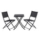 Gardeon Outdoor Bistro Set Folding Table and Chairs Patio Furniture Garden Steel Black - Mekamart Australia