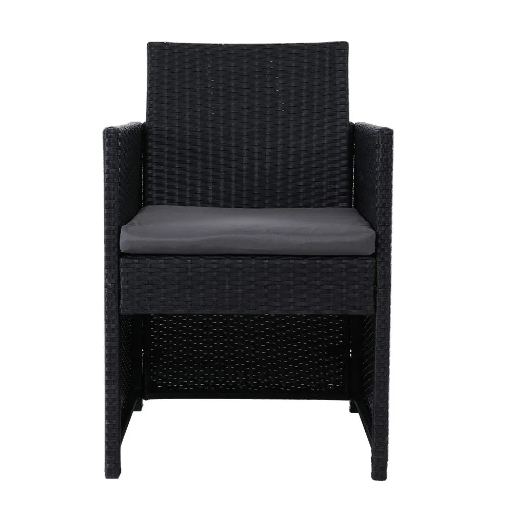 Gardeon 2PC Outdoor Dining Chairs Patio Furniture Wicker Garden Cushion Hugo - Mekamart Australia