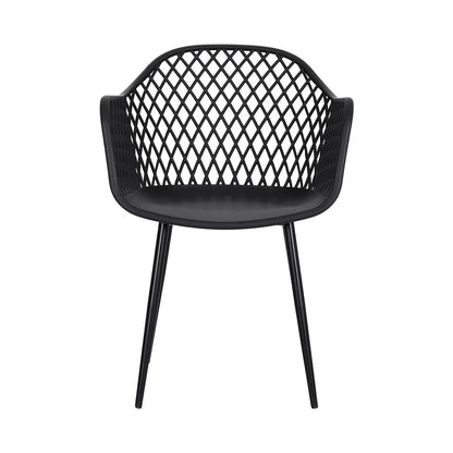 Gardeon 4PC Outdoor Dining Chairs PP Lounge Chair Patio Furniture Garden Black - Mekamart Australia