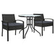 Gardeon 3PC Bistro Set Outdoor Furniture Rattan Table Chairs Cushion Patio Garden Felix - Mekamart Australia