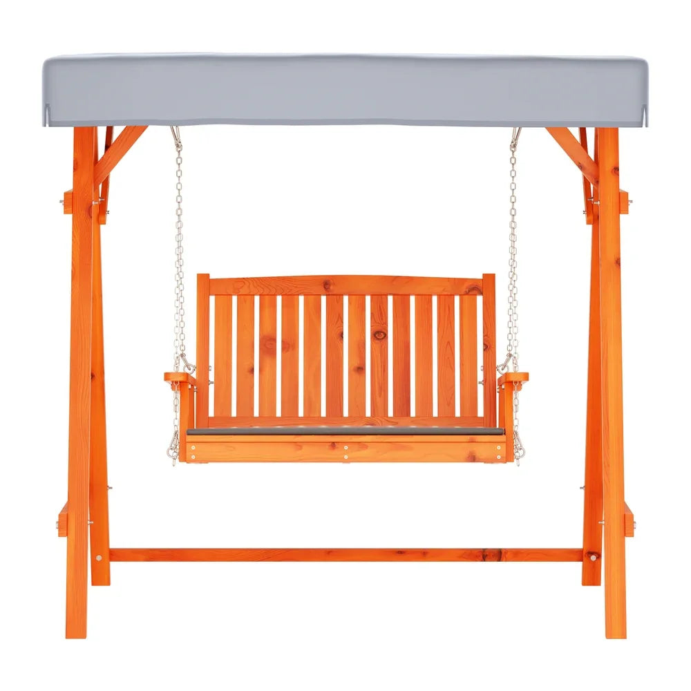 Gardeon Swing Chair Wooden Garden Bench Canopy 2 Seater Outdoor Furniture - Mekamart Australia