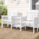 Gardeon Outdoor Garden Bench Loveseat Wooden Table Chairs Patio Furniture White - Mekamart Australia
