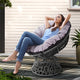 Gardeon Outdoor Chairs Outdoor Furniture Papasan Chair Wicker Patio Garden Grey - Mekamart Australia