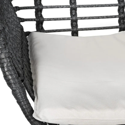 Gardeon 3PC Outdoor Furniture Bistro Set Lounge Setting Table Chairs Cushion Patio Grey - Mekamart Australia