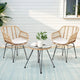 Gardeon 3PC Outdoor Furniture Bistro Set Lounge Setting Table Chairs Cushion Patio Grey - Mekamart Australia
