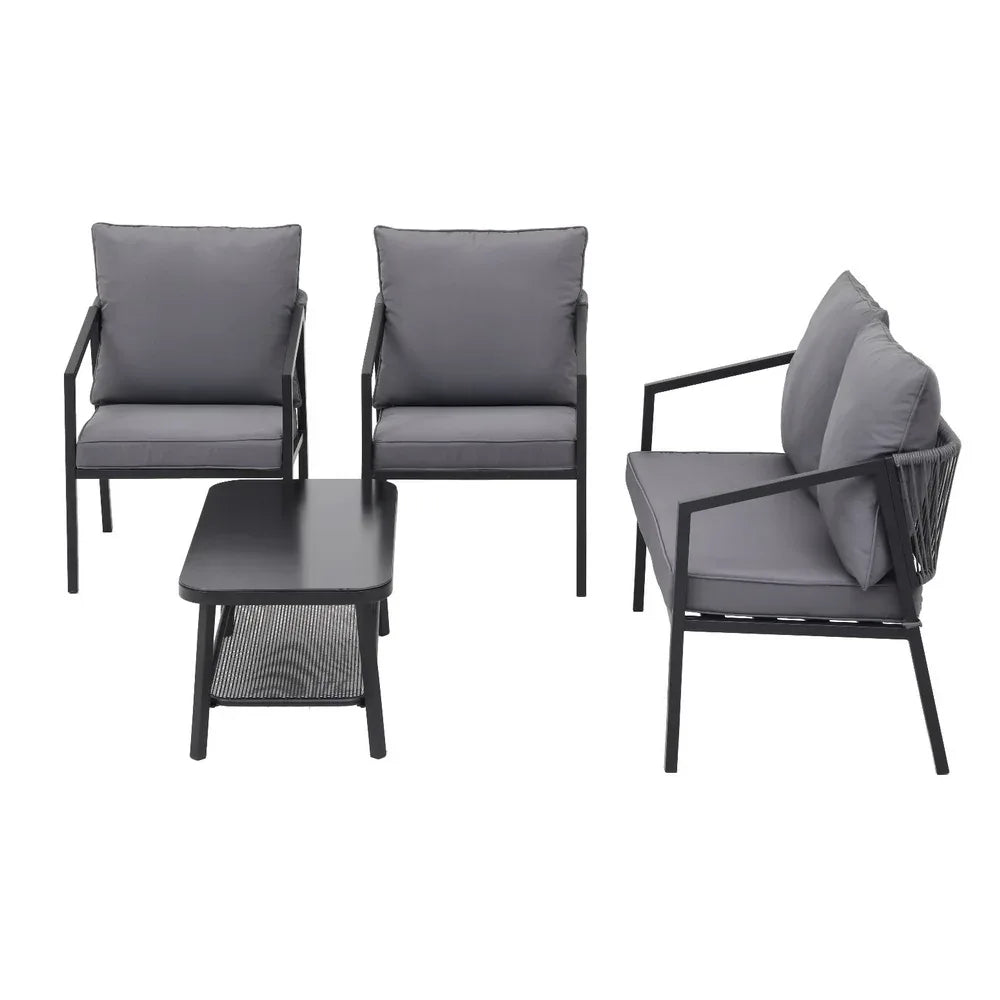 Gardeon 4 Seater Outdoor Sofa Set 4PCS Table Chair Setting Patio Furniture - Mekamart Australia