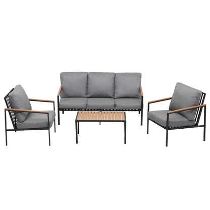 Gardeon 5 Seater Outdoor Sofa Set 4PCS Table Chair Garden Bench Patio Furniture - Mekamart Australia