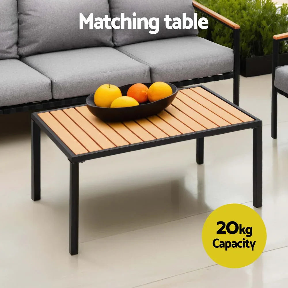 Gardeon 5 Seater Outdoor Sofa Set 4PCS Table Chair Garden Bench Patio Furniture - Mekamart Australia