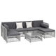 Gardeon 6 Seater Outdoor Sofa Set 7PCS Table Chair Set Garden Rattan Patio Furniture - Mekamart Australia