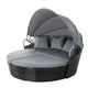 Gardeon Sun Lounge Setting Wicker Lounger Day Bed Outdoor Furniture Patio Black - Mekamart Australia