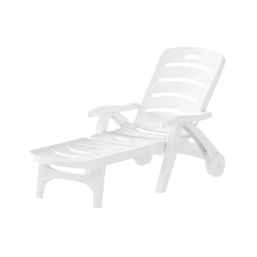 Gardeon Sun Lounger Folding Chaise Lounge Chair Wheels Patio Outdoor Furniture - Mekamart Australia