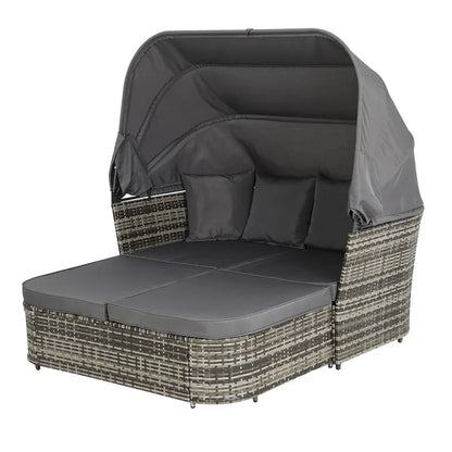Gardeon Outdoor Sun Lounge Setting Patio Furniture Wicker Sofa Garden Day Bed - Mekamart Australia