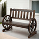 Gardeon Outdoor Garden Bench Wooden 2 Seater Wagon Chair Patio Furniture Brown - Mekamart Australia