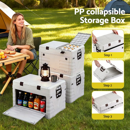 Gardeon 60L Outdoor Storage Box Foldable Camping Collapsible Bins Organizer - Mekamart Australia