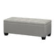 Artiss Storage Ottoman Blanket Box 97cm Button Linen Grey - Mekamart Australia