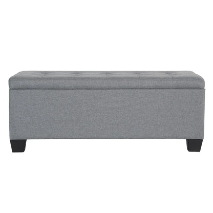 Artiss Storage Ottoman Blanket Box 97cm Linen Grey - Mekamart Australia