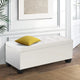 Artiss Storage Ottoman Blanket Box 97cm Leather White - Mekamart Australia