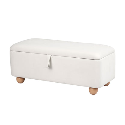 Artiss Storage Ottoman Hidden Bench Velvet Blanket Box Beige 97cm