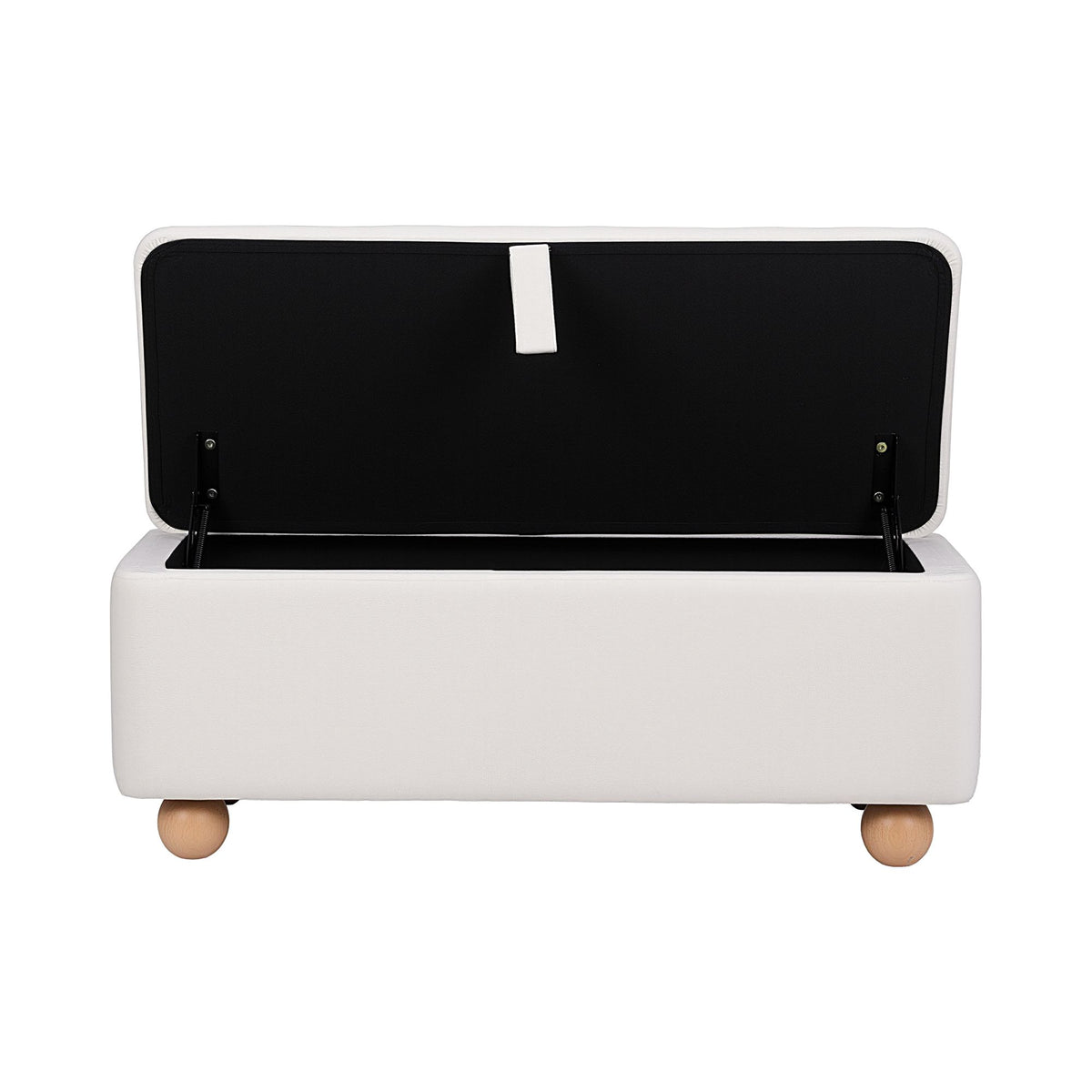 Artiss Storage Ottoman Hidden Bench Velvet Blanket Box Beige 97cm