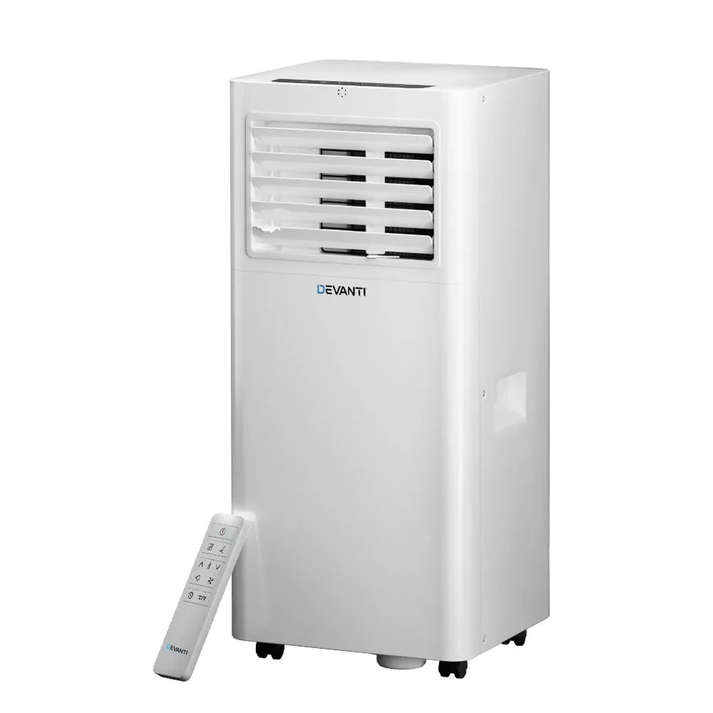 Devanti Portable Air Conditioner 7000BTU Cooling Mobile Fan Cooler Dehumidifier - Mekamart Australia