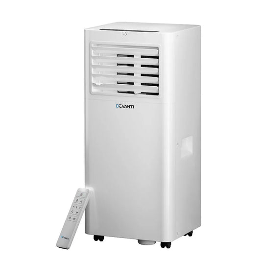 Devanti Portable Air Conditioner 7000BTU Cooling Mobile Fan Cooler Dehumidifier - Mekamart Australia