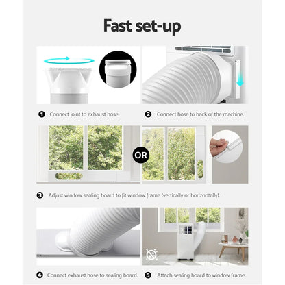 Devanti Portable Air Conditioner 7000BTU Cooling Mobile Fan Cooler Dehumidifier - Mekamart Australia