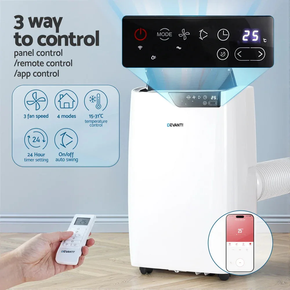 Devanti Portable Air Conditioner Dehumidifier Fan 12000BTU - Mekamart Australia