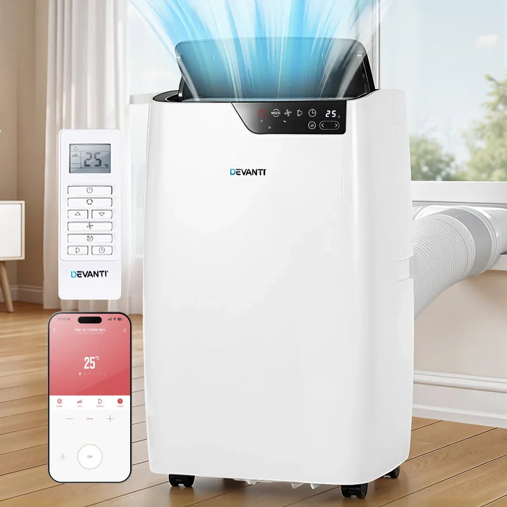 Devanti Portable Air Conditioner Dehumidifier Fan 12000BTU - Mekamart Australia