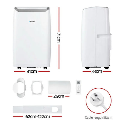 Devanti Portable Air Conditioner Dehumidifier Fan 14000BTU - Mekamart Australia