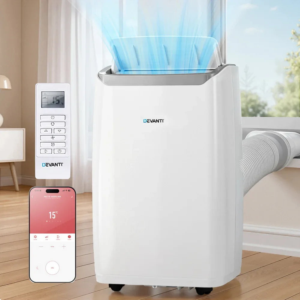 Devanti Portable Air Conditioner Dehumidifier Fan 14000BTU - Mekamart Australia
