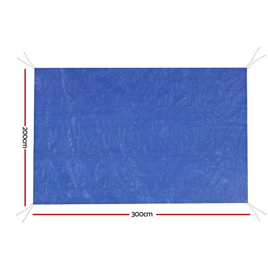 Aquabuddy Pool Cover 3x2m Above-ground Swimming Pool Blanket Blue