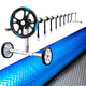 Aquabuddy Pool Cover 500 Micron 6.5x3m Silver Swimming Pool Solar Blanket 5.5m Blue Roller