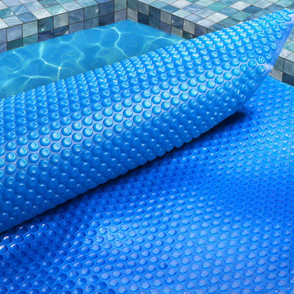 Aqua Buddy Pool Cover 9.5x5m 400 Micron Swimming Pool Solar Blanket Blue Silver