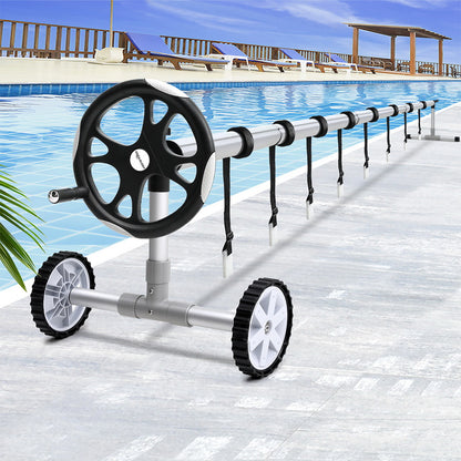 Aqua Buddy Pool Cover Roller 6.55m Adjustable Swimming Pool Solar Blanket Reel